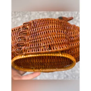 Photo of Vintage 1970s Woven Basket, Turkey-Shaped Decor, Thanksgiving Harvest Home Decor