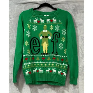 Photo of Elf Christmas Sweater Green Ugly Christmas Sweater Fair Isle Women's Size L Top