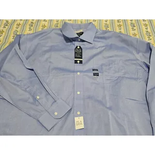 Photo of Jos A Bank Traveler Dress Shirt 18 34 Button up Traditional Fit Blue New