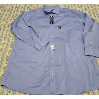 Photo of Jos A Bank Traveler Dress Shirt 18 34 Button up Traditional Fit Blue New