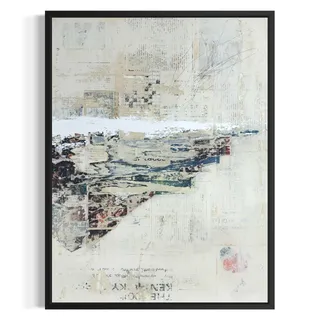 Photo of Original Mixed Media Modern Art Colllage Painting 18x24 "Lucre" Signed