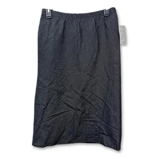 Photo of Forgotten Grace Pull On Skirt Pinstripe Straight Side Slit Black Women's M NWT