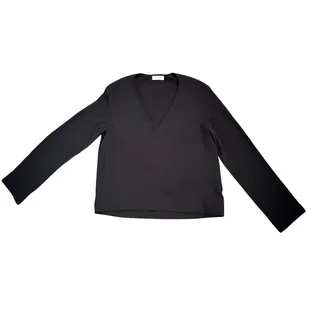 Photo of Aritzia Babaton Murphy Black V neck Long Sleeve Blouse size XS