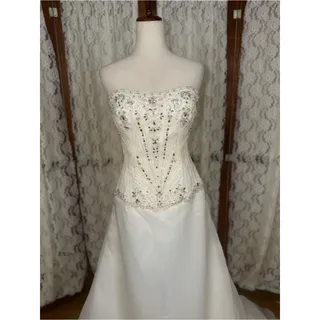 Photo of Beautiful Rina di Montella Beaded Organza Wedding Gown