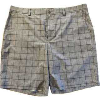 Photo of PGA Tour Golf Shorts Mens 38 Gray Plaid Flat Front Stretch Performance