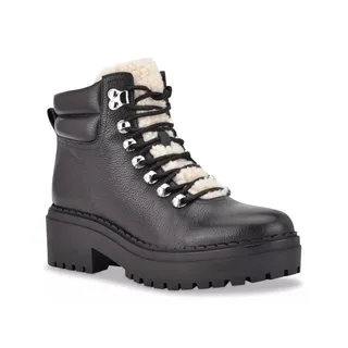 Photo of Marc Fisher Nairy Hiking Boots Women's Size 10 Black Leather