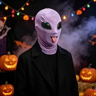 Photo of PURPLE ALIEN MESH OVER THE HEAD HALLOWEEN MASK NEW
