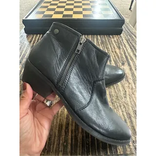 Photo of Aldo vintage Black Women's Leather Ankle Boots with Side Zip