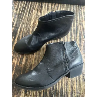 Photo of Aldo vintage Black Women's Leather Ankle Boots with Side Zip