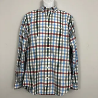 Photo of Vinyard Vines Slim Fit Tucker Shirt Mens M Buffalo Check Preppy 100% Cotton