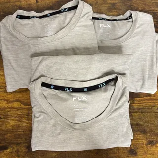 Photo of FLX Lot of 3 Mens Size XXL T-Shirts Travel Leisure & Urban Commuter Soft Beige