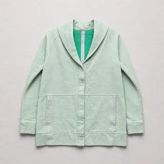 Photo of Lululemon Yin To My Yang Jacket Womens Size Medium Mint Green Shawl Neck