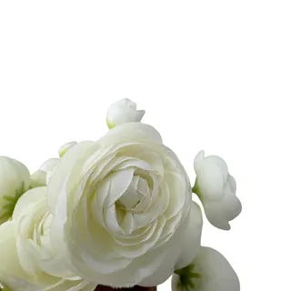 Photo of Faux Cream Roses Bunch 9 Stems Artificial Flowers