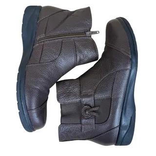 Photo of Clarks Collection Cheyn Boots Women’s 6 Blue Brown Leather Cushion Soft Ankle