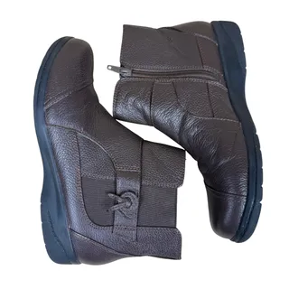 Photo of Clarks Collection Cheyn Boots Women’s 6 Blue Brown Leather Cushion Soft Ankle