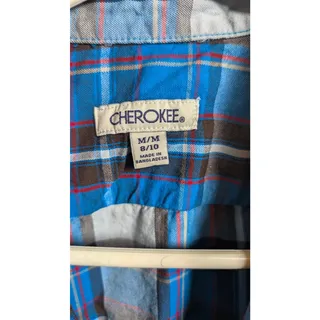 Photo of Cherokee Boy's Botton-Up Long Sleeve Shirt Size M 8/10