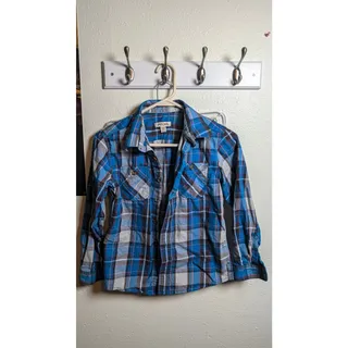 Photo of Cherokee Boy's Botton-Up Long Sleeve Shirt Size M 8/10