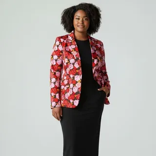 Photo of Linda Allard Ellen Tracy Allover Floral Blazer Jacket NWT Women's Sz 14 90s Y2K