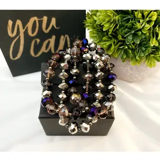 Photo of Multi-Colored Beaded Gemstone Bracelets Set of 3