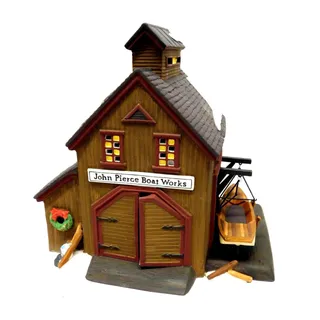 Photo of Dept 56 New England Village Series Pierce Boat Works #56573 NO Light