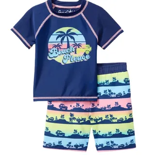 Photo of NWT Freestyle Revolution  'Beach Please' Rashguard & Swim Board Shorts  Size 5