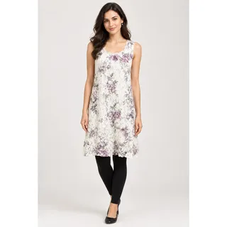 Photo of Origami Ivory Floral Lined All Lace Tunic Dress with Pockets S/M