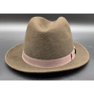 Photo of Vintage Capas Design Men Brown Wool Fedora Hat Sz L USA Made Classic Trillby
