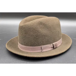Photo of Vintage Capas Design Men Brown Wool Fedora Hat Sz L USA Made Classic Trillby