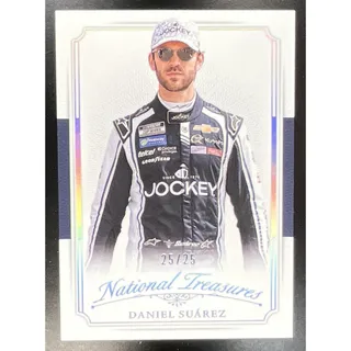 Photo of 2025 Panini National Treasures Daniel Suarez #9 2016 Throwback Holo Silver 25/25