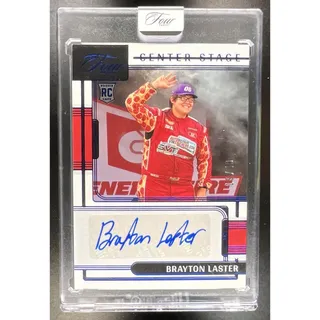 Photo of 2026 Panini Turn Four Racing Brayton Laster Center Stage Signatures Blue /49 RC