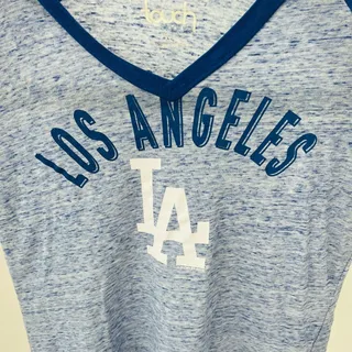 Photo of Touch by Alyssa Milano LA Dodgers MLB Women's XL Ombre Raglan V-Neck T-Shirt
