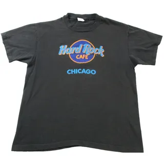 Photo of Hard Rock Cafe Chicago Shirt Mens XL Black Graphic Music Tee Made In USA 1577