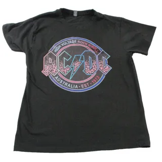 Photo of Shirt Womens Large Black AC/DC High Voltage Rock N Roll Band Graphic Tee 1578