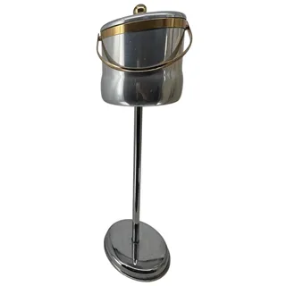 Photo of Vintage Elco Silver & Gold Tone Ice Tray Bottle Holder Stand Made in USA