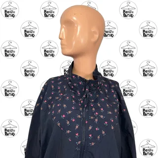 Photo of VTG 90s Northern Reflections L Blue Floral Windbreaker Jacket Retro Grandmacore