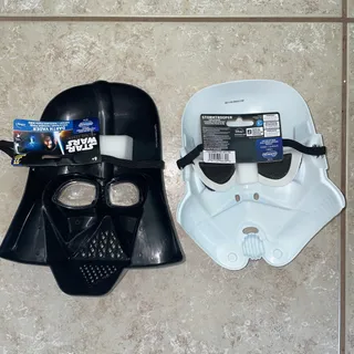 Photo of Copied - 2 CHILD STAR WARS DARTH VADER & STORMTROOPER2 MASK HALLOWEEN COSTUME