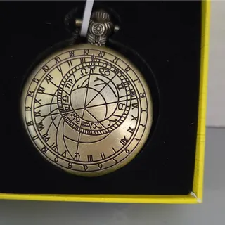 Photo of Invicta Vintage Zodiac Themed 79022 Full Hunter Pocket Watch Bronze-Tone Chain