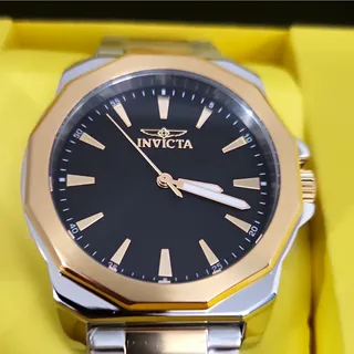 Photo of Invicta Speedway Black Dial Octagon Watch 42mm 2 Tones SS Bracelet Warranty