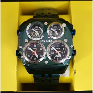 Photo of Invicta Aviator Zul Time 50657 Quartz Multi-Dial 24Hour 50mm Green Warranty Gift