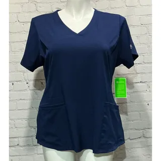 Photo of NEW HH Works Healing Hands Navy Monica V-Neck Scrub Top (Size XL)   