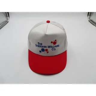 Photo of Sherwin-Williams Hat Cap Snap Back Mens One Size White Red Paint Logo Promo