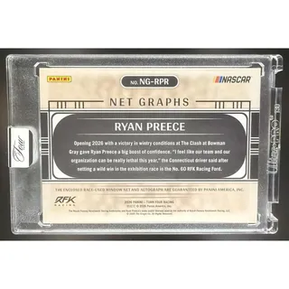 Photo of 2026 Panini Turn Four Racing Ryan Preece #NG-RPR Net Graphs 47/75