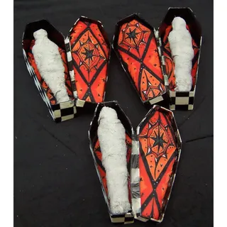 Photo of Handmade Halloween Mummy Coffin Decor Set