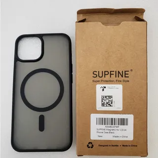 Photo of SUPFINE Translucent Matte Magnetic Case for Apple iPhone 13 / 14 (Black)