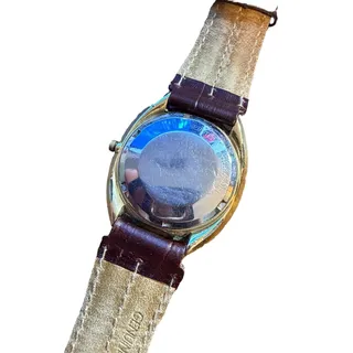 Photo of Hamilton Automatic Date Gold Tone Men's Wristwatch Leather Strap