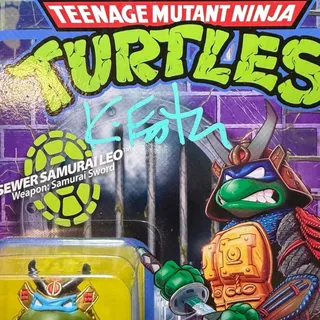 Photo of Super7 TMNT Sewer Samurai Leo 3.75" ReAction Figure Leonardo Kevin Eastman Sig