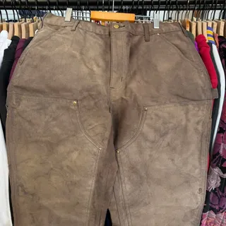 Photo of Carhartt Double Knee Super Faded Baggy Workwear Pants.