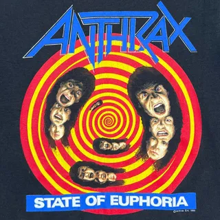 Photo of Vintage 1988 Anthrax State Of Euphoria Road To Band Tour Tee