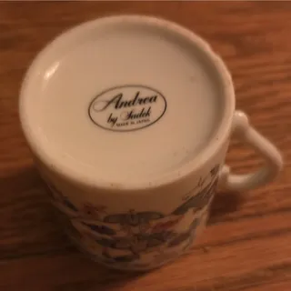 Photo of Andrea by Sadek Floral Porcelain Mug w/ Handle Gold Trim Made in Japan