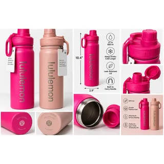 Photo of lululemon Back to Life Sport Bottle 27oz Pink 2 Pack Bundle NWT Stainless